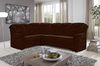 Cavadore Ecksofa Bansa mit Federkern / Polstercouch im klassischen Design / 265 x 94 x 215 / Mikrofaser Braun Bild 2