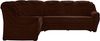Cavadore Ecksofa Bansa mit Federkern / Polstercouch im klassischen Design / 265 x 94 x 215 / Mikrofaser Braun Bild 5