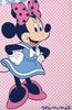 Disney Baby Bettwäsche Minnie Maus im blauen Kleid Schleife Punkte auf rosa Bettdecke 100x135 + Kopfkissen 40x60 cm, 100 % Baumwolle, Reißverschluss Bild 3