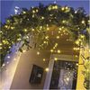EMOS LED-Eisregen Lichterkette, 10m Weihnachtslichterkette + 5m Zuleitung, 600 LEDs, 8 Lichtmodi, Netzteil, IP44 für Innen und Außen, Warmweiß Bild 5