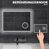 Kleankin Spiegel LED Badezimmerspiegel, Badspiegel mit 3x Vergrößerung (80 x 60 cm Wandspiegel mit Touch-Funktion, 1-St, Memory-Funktion), beschlagfreier Lichtspiegel mit 3 Lichtfarben Bild 4