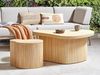 Tisch Set SALANTI 2er Set Rattan Natürlich Bild 2