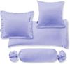 Fleuresse Mako-Satin Kissenbezug Bezug 80x80 cm uni mit RV 5014 helllavendel Bild 3