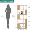 YITAHOME Bücherregal, 6 Etagen Eckregal, L-förmiges Regal, deko Wohnzimmer Schlafzimmer Arbeitszimmer, Regaleinheit, 23.3''L x 15.2''W x 62.8 ''H, weiß & Eiche Bild 2