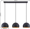 Lindby Hängeleuchte Tarjei, Metall, Schwarz IP20, 3 x 60 W Bild 4