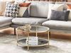 Couchtisch Gold Glas Eisen ø 70 cm mit Eisengestell Rund Wohnzimmermöbel Salon Diele Flur Bad Esszimmer Modern Bild 2