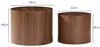 Set of 2 Nesting Round End Tables, Modern Walnut Veneer Cylinder Side Tables, Stackable Accent Coffee Tables for Living Room, Bedroom, Small Space Bild 3