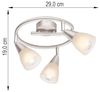 Deckenlampe, Spots beweglich, Nickel-matt, Glas Bild 5