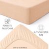 Strauss Home Spannbettlaken Premium 160 g/m² Gekämmte Baumwolle Jersey in Hotelqualität, Gummizug: Rundumgummi, OEKO-TEX®-zertifiziert - Hotelqualität – Formstabil & Langlebig Bild 4