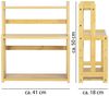 ONVAYA Gewürzregal Bambus Gewürzregal mit 3 Etagen, Küchenregal aus Holz Bild 2