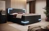 Boxspringbett Verona mit LED (Kunstleder) 120x200 Schwarz H2 Bild 3