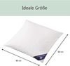 Welt der Träume 3-Kammer-Kopfkissen 2 Stück 80 x 80 cm Daunenkissen Füllung 1600 Gr. oder 1400, Füllung: Federn und Daunen, Bezug: 100% Baumwolle, Rückenschläfer, Bauchschläfer, Seitenschläfer, Set, 2 Stück, 100% Naturprodukt, Allergiker geeignet, Herg... Bild 2