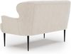 CAVADORE 2-Sitzer Küchensofa Amba, Trendige Sitzbank für Küche oder Esszimmer / 153 x 97 x 87 / Hochwertiges Flachgewebe: Naturweiß Bild 4