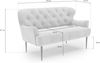 CAVADORE 2-Sitzer Küchensofa Amba, Trendige Sitzbank für Küche oder Esszimmer / 153 x 97 x 87 / Hochwertiges Flachgewebe: Naturweiß Bild 3