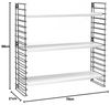 METALTEX 377603076 Bücherregal TOMADO mit 3 weißen Böden u. schwarzen Seiten / Hängeregal / TOMADO-Regalsystem Bild 3