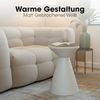 MICA Decorations Jim Beistelltisch – Beistelltisch Rund H45 x Ø31 cm – Wohnzimmer Tisch oder Nachttisch – Eisentisch – Industrieller Stil – Beige Bild 5