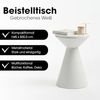 MICA Decorations Jim Beistelltisch – Beistelltisch Rund H45 x Ø31 cm – Wohnzimmer Tisch oder Nachttisch – Eisentisch – Industrieller Stil – Beige Bild 3