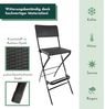 Lemodo Barhocker Barstuhl 2er Set, klappbar, für Außenbereich (2er Set), 2er Set, Rattan-Optik, klappbar Tresenhocker, mit Lehne Bild 3