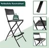 Lemodo Barhocker Barstuhl 2er Set, klappbar, für Außenbereich (2er Set), 2er Set, Rattan-Optik, klappbar Tresenhocker, mit Lehne Bild 5