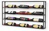 DanDiBo Weinregal Metall Wand 100 cm Schwarz Flaschenregal 96239 Flaschenhalter Wandmontage Modern Wandhalter Wandregal für 15 Flaschen Bild 3