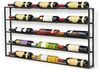 DanDiBo Weinregal Metall Wand 100 cm Schwarz Flaschenregal 96239 Flaschenhalter Wandmontage Modern Wandhalter Wandregal für 15 Flaschen Bild 5