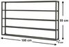 DanDiBo Weinregal Metall Wand 100 cm Schwarz Flaschenregal 96239 Flaschenhalter Wandmontage Modern Wandhalter Wandregal für 15 Flaschen Bild 2