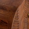 DRW Konsolentisch für den Eingangsbereich, Spind mit 2 Holztüren und Metallbeinen in Natur und Gold, 110 x 42 x 90 cm Bild 4