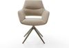 Drehstuhl Yago-Flex mit Armlehnen Materialmix Schlamm Kreuzgestell breit Effektfinish Titan 360° drehbar Wippfunktion Taschenfederkern Bild 3