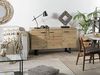 'Timber' Sideboard mit 3 Türen, 79 x 42 x 140 cm, Heller Holzfarbton Bild 2