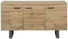 'Timber' Sideboard mit 3 Türen, 79 x 42 x 140 cm, Heller Holzfarbton Bild 4