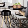 ONVAYA® Beistelltisch aus Holz | Schwarz | Holz | Ø 38 cm | Couchtisch rund | Nachttisch Kiefer | Stauraum & Abnehmbarer Deckel | Modernes skandinavisches Design Bild 2