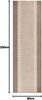 Kurzflor Teppich Läufer Band Creme Beige - 80x250x0,9cm Bild 2
