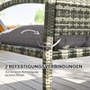 Outsunny Bankauflage mit Bändern, wasserabweisend, UPF50+, (Bankkissen, 1 St, Outdoor Sitzkissen), für Gartenmöbel, Sitzbank, 105 x 46 x 12,5 cm, Grau Bild 5