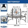 DanDiBo Baumbank Halbrund Wetterfest Metall Braun 96594 Gartenbank Viertelkreis Eisen Bank Garten Antik Bild 2