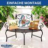 DanDiBo Baumbank Halbrund Wetterfest Metall Braun 96594 Gartenbank Viertelkreis Eisen Bank Garten Antik Bild 5