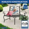 DanDiBo Baumbank Halbrund Wetterfest Metall Braun 96594 Gartenbank Viertelkreis Eisen Bank Garten Antik Bild 4