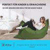 BuBiBag XXL Sitzsack, Outdoor Sitzsäcke für Kinder und Erwachsene, Bodenkissen Beanbag Fatboy wetterfest (Khaki 190x145 cm) Bild 3