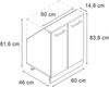 Küchenschrank für Dachschrägen R-Line Weiß Hochglanz 60 cm mit 2 Türen Vicco Bild 3