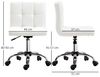 HOMCOM Bürostuhl Ergonomischer Höhenverstellbarer Drehstuhl (Schreibtischstuhl, 1 St), mit 5 Nylonrädern, für Büro, Arbeitszimmer, Weiß Bild 3