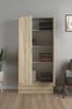 Dmora Kleiderschrank mit zwei Türen und einer Schublade, Eichenfarbe, 79x35 x H171 cm Bild 2