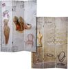 Foto-Paravent Vintage, Raumteiler Trennwand, Glitzer Retro Fashion MVG-zertifiziert ~ 180x120cm Bild 3
