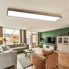 LED Wohnzimmerleuchte, Holzoptik, opal, L 120cm Bild 2