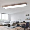LED Wohnzimmerleuchte, Holzoptik, opal, L 120cm Bild 5