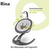 LIONELO Rina Babywippe und Liegestuhl 2in1, Fernbedienung, 360° drehbarer Sitz, zwei Schaukelrichtungen, 5 Schaukelgeschwindigkeiten, Sperrung, Rückenlehnenverstellung, Timer, 12 Melodien Bild 2