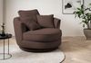 Sessel drehbar Comfy braun Webvelours 120 cm Bild 2