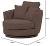 Sessel drehbar Comfy braun Webvelours 120 cm Bild 3