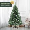 SALCAR Künstlicher Weihnachtsbaum 120 cm – Kleiner Tannenbaum mit schneebedeckten Zweigen, dichter PVC-Christbaum in Tannengrün mit stabilem Metallständer – Ideal für Weihnachtsdeko Zuhause Bild 2