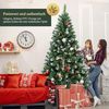 SALCAR Künstlicher Weihnachtsbaum 120 cm – Kleiner Tannenbaum mit schneebedeckten Zweigen, dichter PVC-Christbaum in Tannengrün mit stabilem Metallständer – Ideal für Weihnachtsdeko Zuhause Bild 3