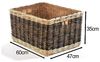 Kobolo Kaminholzkorb Holzkorb aus Rattan zweifarbig mit Jutestoff Bild 3