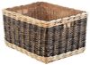 Kobolo Kaminholzkorb Holzkorb aus Rattan zweifarbig mit Jutestoff Bild 4